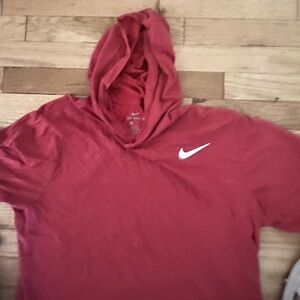 Nike short sleeve hoodies.. dry fit lg men’s